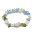 Браслет женский из крошки кварца цвет ассорти, 17см
