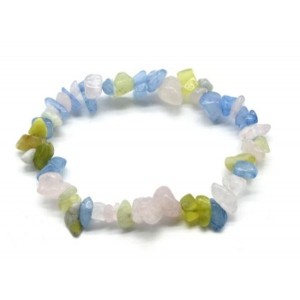 Браслет женский из крошки кварца цвет ассорти, 17см