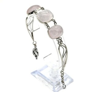 Браслет из розового кварца, 20см.