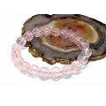 Браслет шарик 10мм из розового кварца