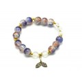 Браслет из сахарного кварца "Русалка" шарик 10мм, цвет фиолетово-оранжевый (иск.) Браслет из сахарного кварца "Русалка" шарик 10мм, цвет фиолетово-оранжевый (иск.)