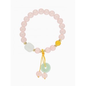 Браслет-оберег «Розовый кварц» нефрит, №8, d=6 см, розовый Браслет-оберег «Розовый кварц» нефрит, №8, d=6 см, розовый