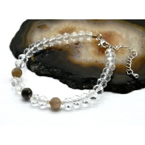 Браслет из циркона с беломоритом рондель гр.6*5мм, 18см Браслет из циркона с беломоритом рондель гр.6*5мм, 18см