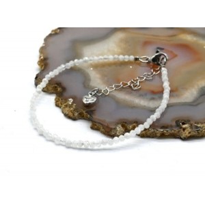 Браслет из лунного камня (Адуляр) шарик гр.2мм, 17см