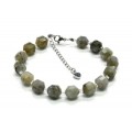 Браслет из лабрадорита граненые 8*10мм, 20см