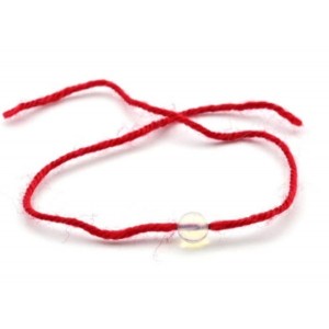 Браслет карасная нить с лунным камнем "Весы" шарик 6мм, 33см