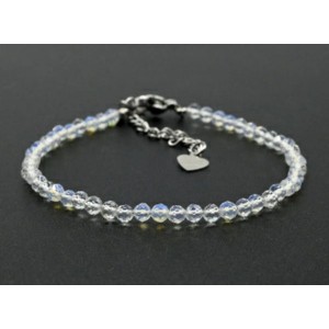 Браслет из лунного камня (имитация) шарик гр.3мм, 17см