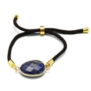 Браслет с лазуритом, овал 23*17мм (иск.)