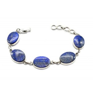 Браслет лазурит "Овал", 18 см.