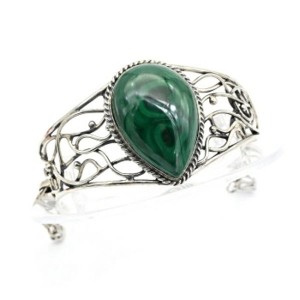 Браслет малахит "Капля", 18 см.