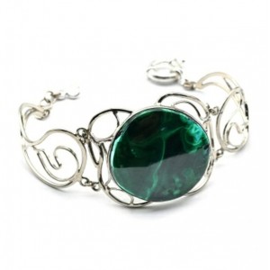 Браслет малахит, 20,5см.