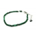 Браслет из малахита шарик гр.3мм, 18см