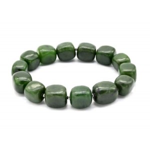 Браслет из Нефрита сегмент 12*12мм, 49,9г