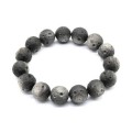 Браслет из Обсидиана Луна шарик 15мм, 65,2г