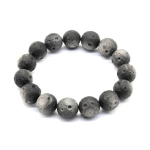 Браслет из Обсидиана Луна шарик 15мм, 65,2г