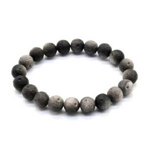 Браслет из Обсидиана Луна шарик 9мм, 17,5г