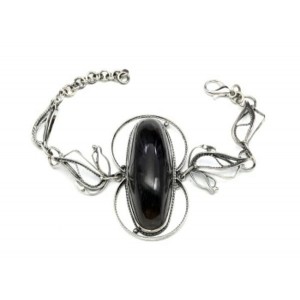 Браслет обсидиан, 15,5 см.