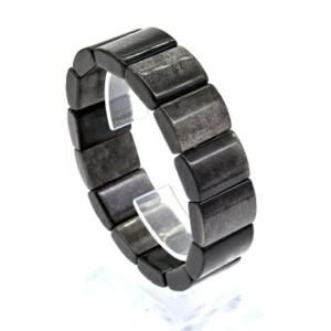 Браслет мужской из обсидиана радужного, прямоугольник 20*15мм