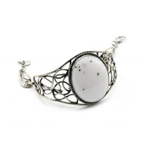 Браслет опал моховой "Овал", 19см.