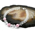 Браслет из циркона с опалом розовым рондель гр.6*5мм, 18см (иск.)