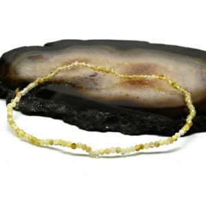 Браслет из опала желтого шарик гр. 2мм, 19см