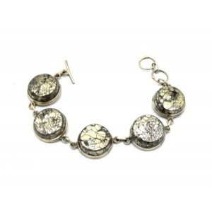 Браслет из пирита, 18,5 см.