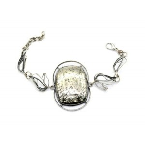 Браслет пирит, 17см.