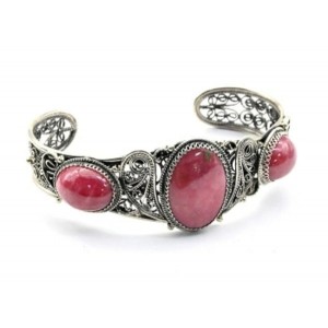 Браслет родонит "Орлец", 23,5 см.