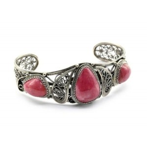 Браслет родонит "Орлец", 18,5 см.