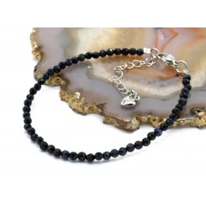 Браслет из сапфира шарик гр.3мм, 17см Браслет из сапфира шарик гр.3мм, 17см