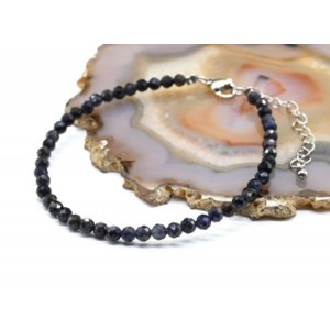 Браслет из Иолита (кордиерит) шарик гр.3мм, 19см