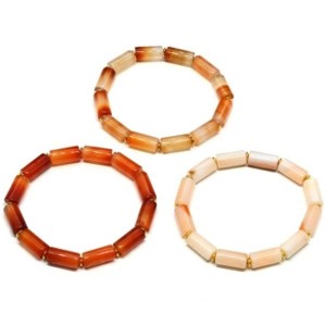 Браслет из сердолика цилиндр 8*16мм, 18см