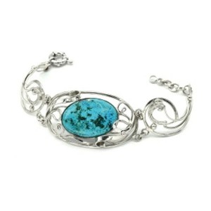 Браслет хризоколла, 17см.