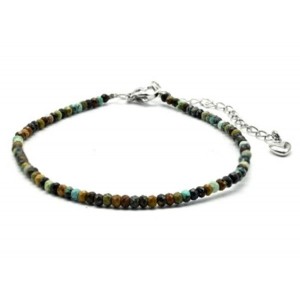 Браслет из хризоколлы рондель гр.3*2мм, 18см