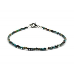 Браслет из хризоколлы шарик гр.2мм, 18см