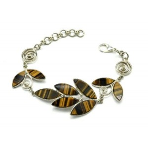 Браслет тигровый глаз, 17см