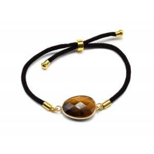 Браслет из тигрового глаза граненый 10*10мм.