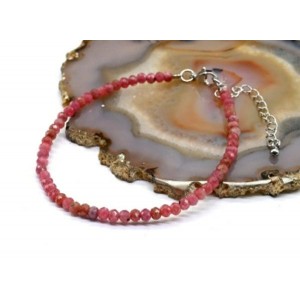 Браслет из турмалина розового рондель гр.3,5*3мм, 18см