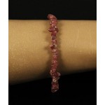Браслет турмалин розовый, галтовка, на застежке