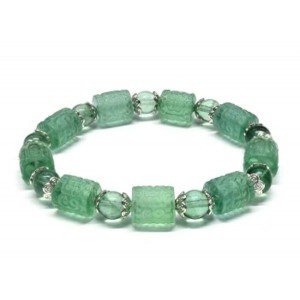 Браслет из Флюорита цилиндр 10*11мм, 20,8г