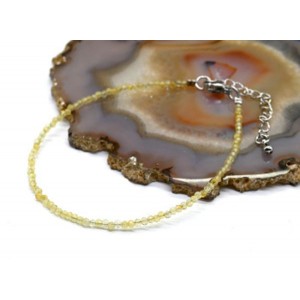 Браслет из рутилового кварца (волосатик золотой) 2мм, 18см.