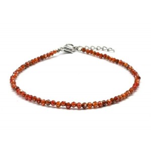 Браслет из фианитов шарик гр.2мм цвет терракотовый, 17см (иск.) Браслет из фианитов шарик гр.2мм цвет терракотовый, 17см (иск.)