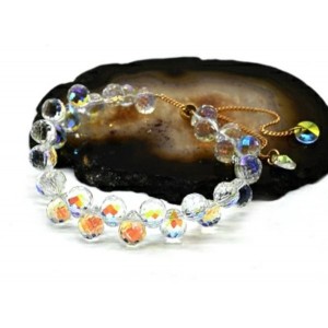 Браслет из циркона капля 10*8мм цвет хрусталь хамелеон, 16см (иск.) Браслет из циркона капля 10*8мм цвет хрусталь хамелеон, 16см (иск.)