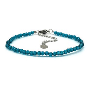 Браслет из циркона шарик гр.3мм цвет мурена, 17см (иск.)