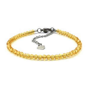 Браслет из циркона шарик гр.3мм цвет желтый, 17см (иск.) Браслет из циркона шарик гр.3мм цвет желтый, 17см (иск.)