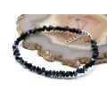 Браслет из циркона огранка 4мм цвет сине-черный, 18см (иск.)