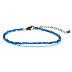 Браслет из граненых бусин мелких 2мм циркон цвет лазурный, 17см (иск.) Браслет из граненых бусин мелких 2мм циркон цвет лазурный, 17см (иск.)