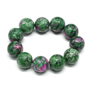 Браслет шарик 20мм из цоизита (имитация)