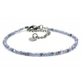 Браслет из танзанита шарик гр.2мм, 17см