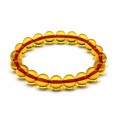 Браслет с шариками 10мм из янтаря цвет медовый, 17см (иск.) Браслет с шариками 10мм из янтаря цвет медовый, 17см (иск.)
